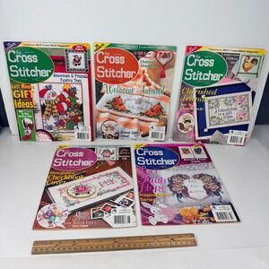 2001 The Cross Stitcher Magazine lot of 5 Precious Moments Love Christmas Autumn